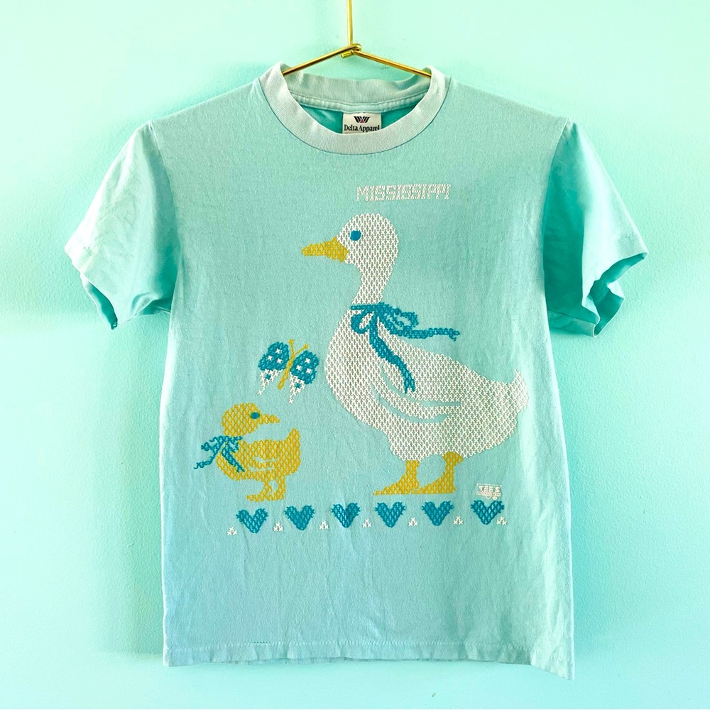 Vintage Mississippi Duck T-Shirt cute soft single stitch 80s VTG shirt